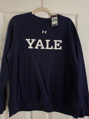 Under Armour Navy YALE Pullover Crewneck Sweatshirt
